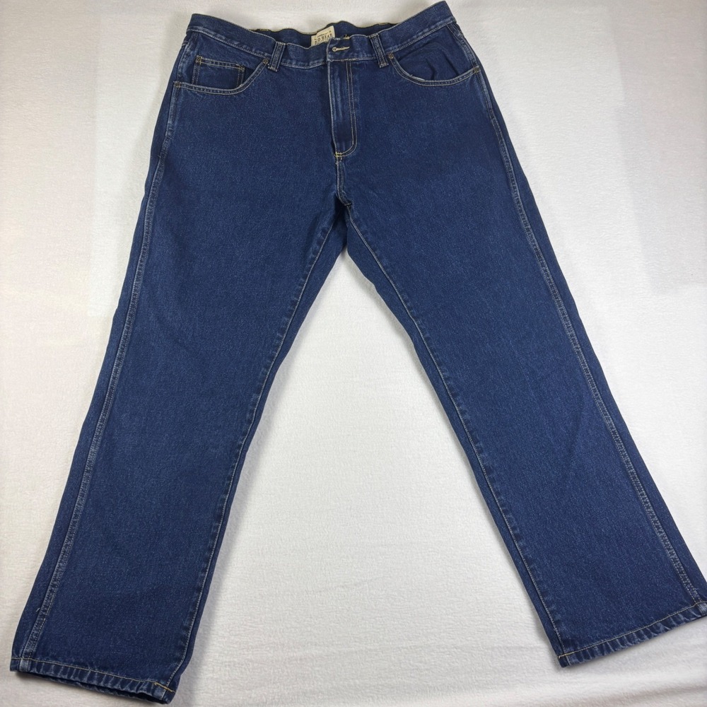 Red Head Brand Co Mens Straight Leg Jeans Dark Wash‎ Blue Denim 39x30.5